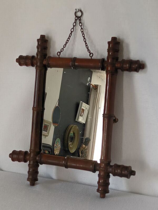 Miroir barbier bambou années 20/30