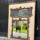 Fireplace Mirror Or Trumeau, Oil On Canvas And Gilded Wood, 18th Century