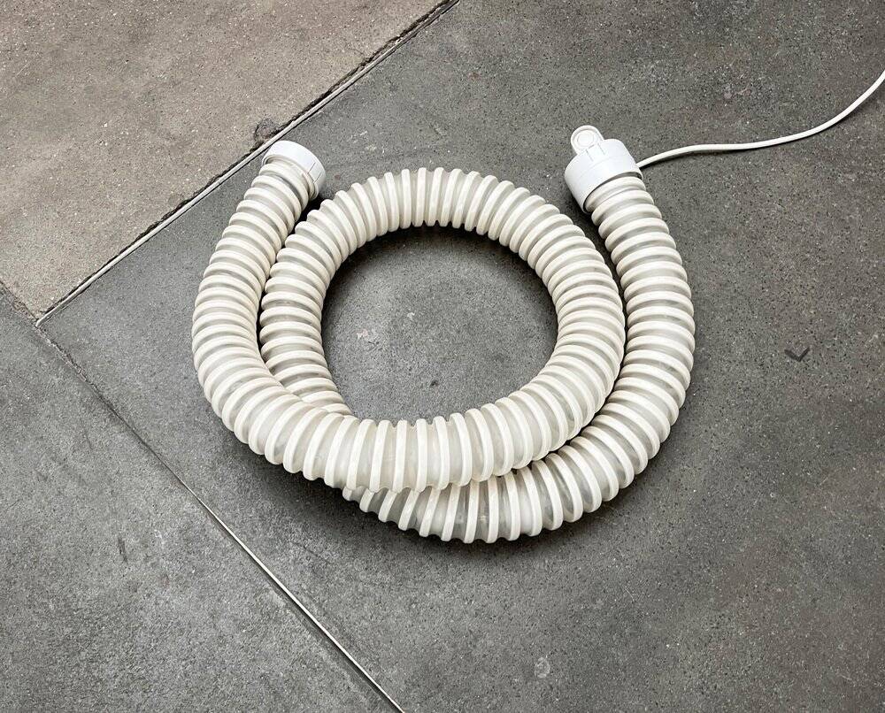 Snake floor lamp Boalum postmodern space age model by Livio Castiglioni and Gianfranco Frattini for Artemide, 1970s.