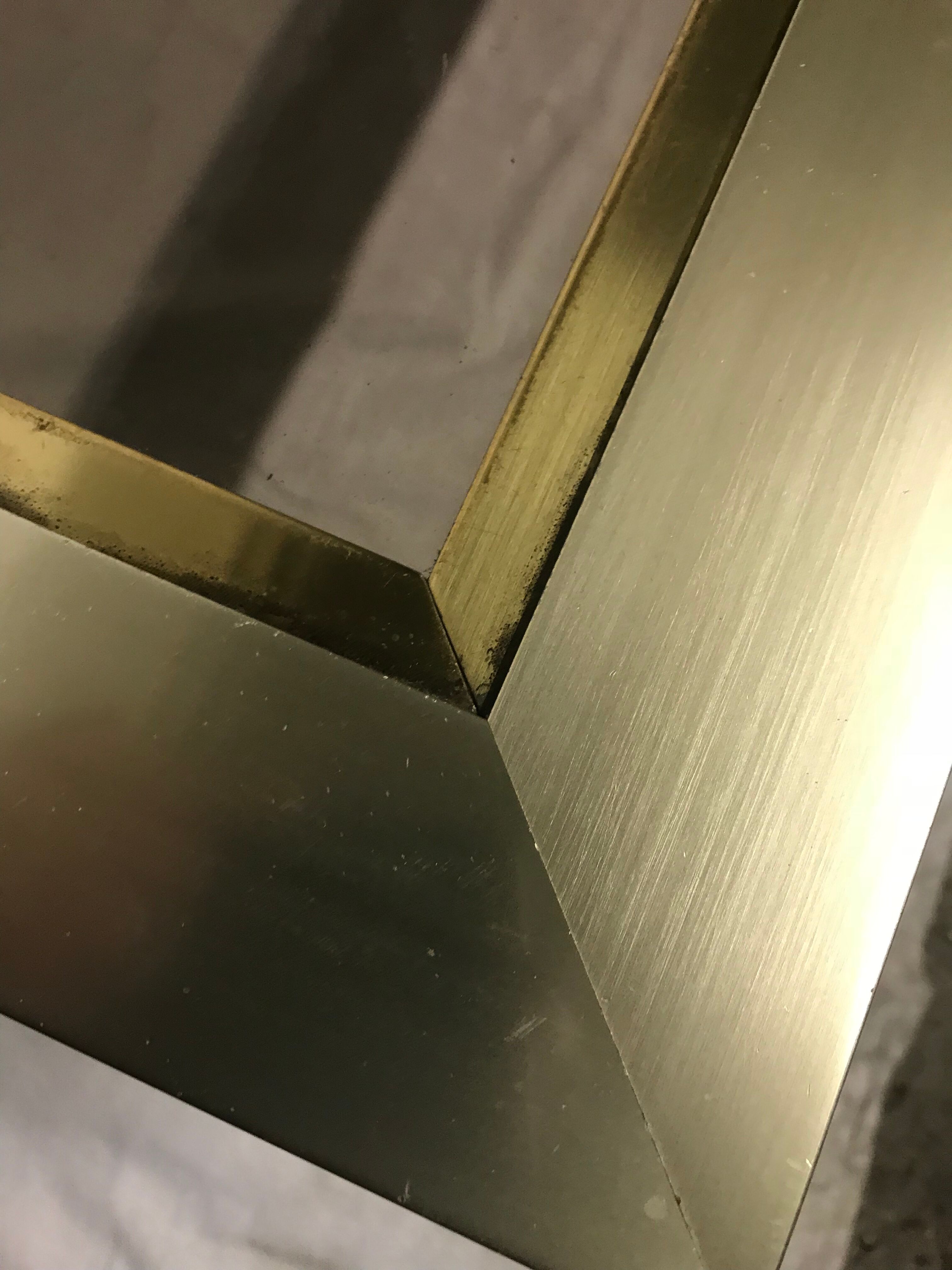 Table low brass brushed 1970