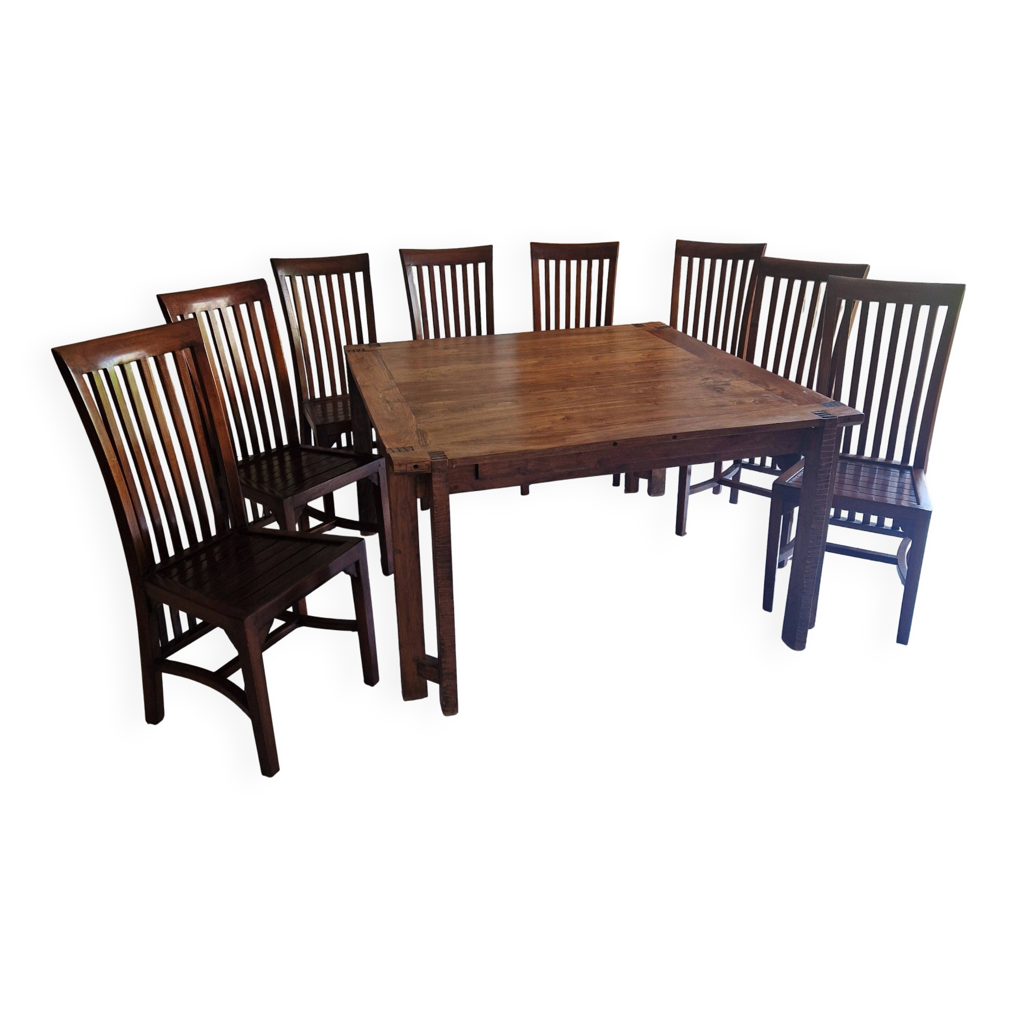Lot table and 8 chairs