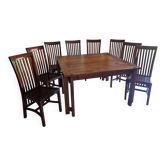 Lot table and 8 chairs