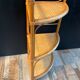 Vintage rattan and wicker corner shelf 70s