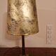 Vintage Art Deco brass table lamp – parchment effect shade –