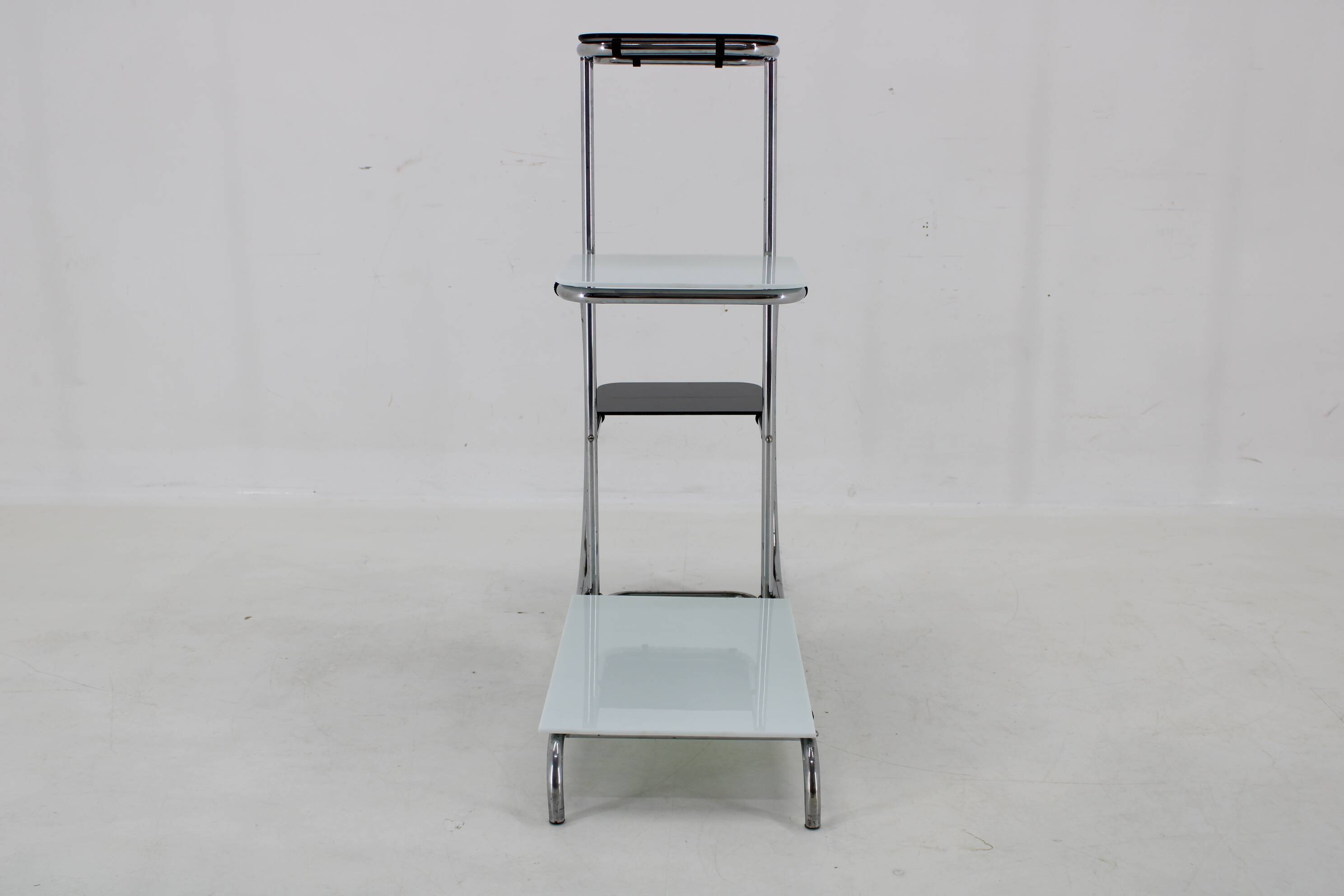1930s Bauhaus Flower Stand with Glass, Czechoslovakia