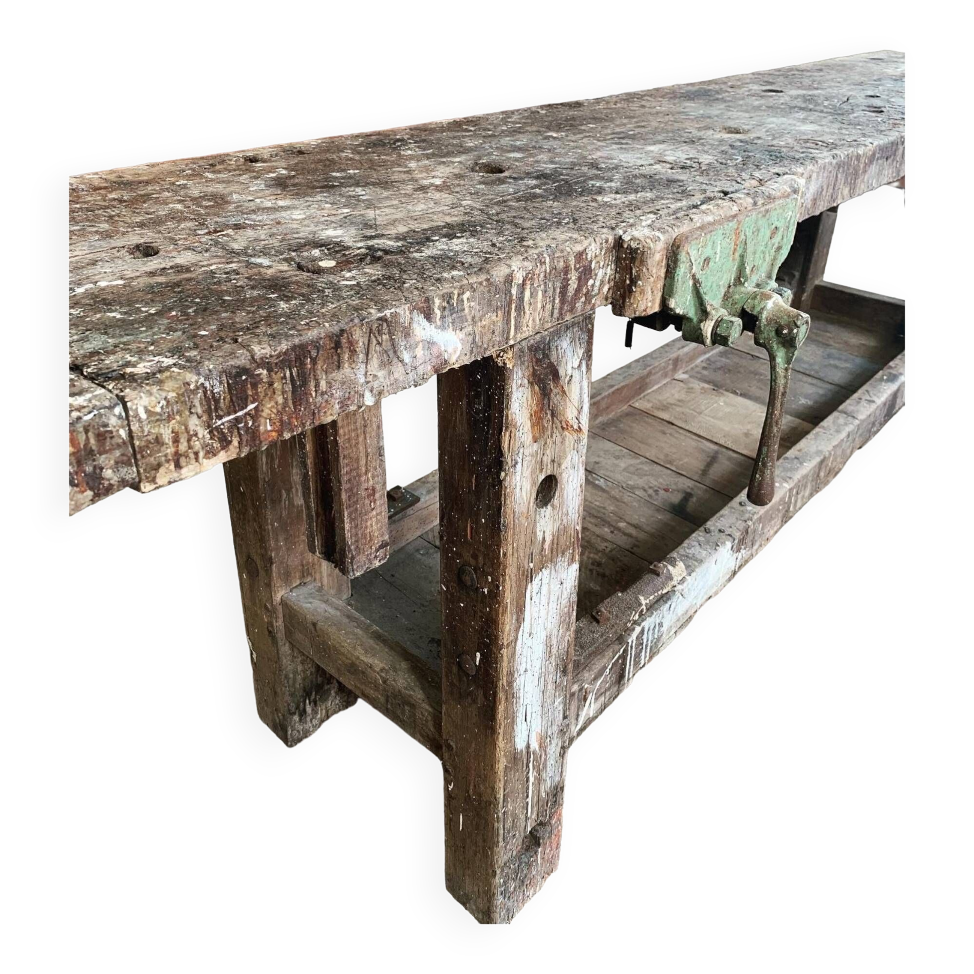 Old wooden workbench