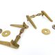 2 pairs of modernist solid brass door handles 1950–1960