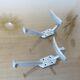 Pair of aluminum patères Art Deco 30 years 40