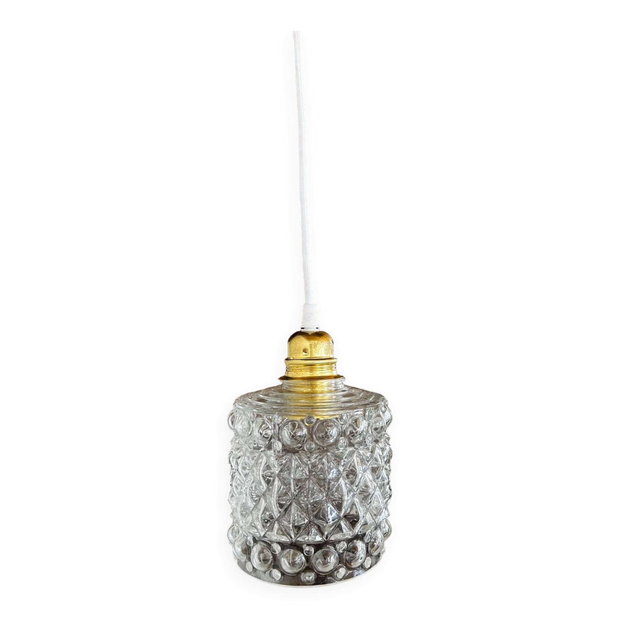 Modern vintage glass globe pendant light