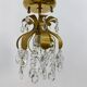 Palwa crystal flush mount by Ernst Palme, brass pineapple, 1960s, Germany