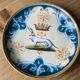 Small antique plate from Blois – ermine decoration – Émile Balon
