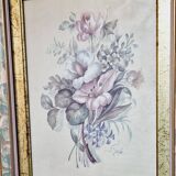 Set of 4 Italian floral frames