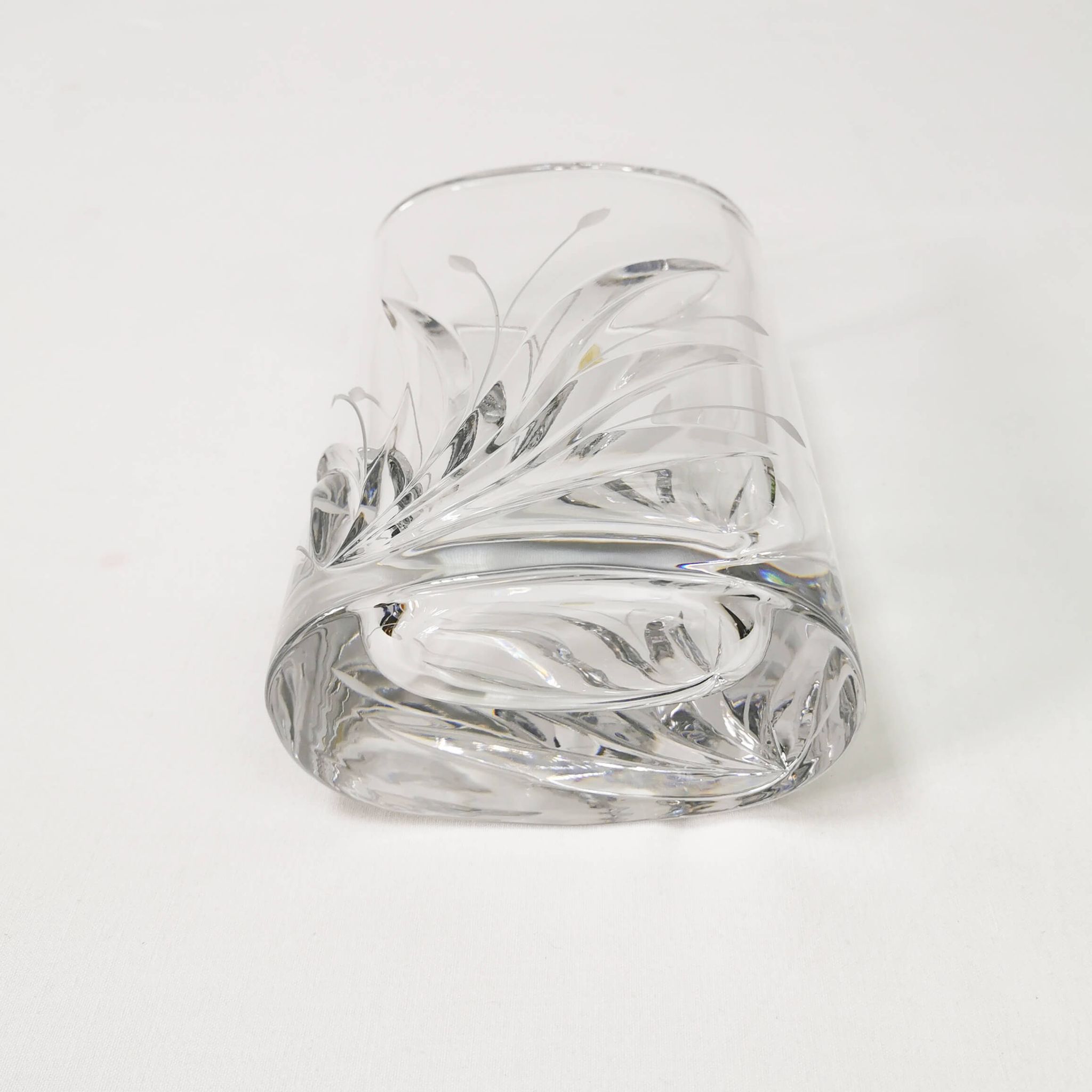 Vase ovale en cristal, Bleikristal, Allemagne, années 1960
