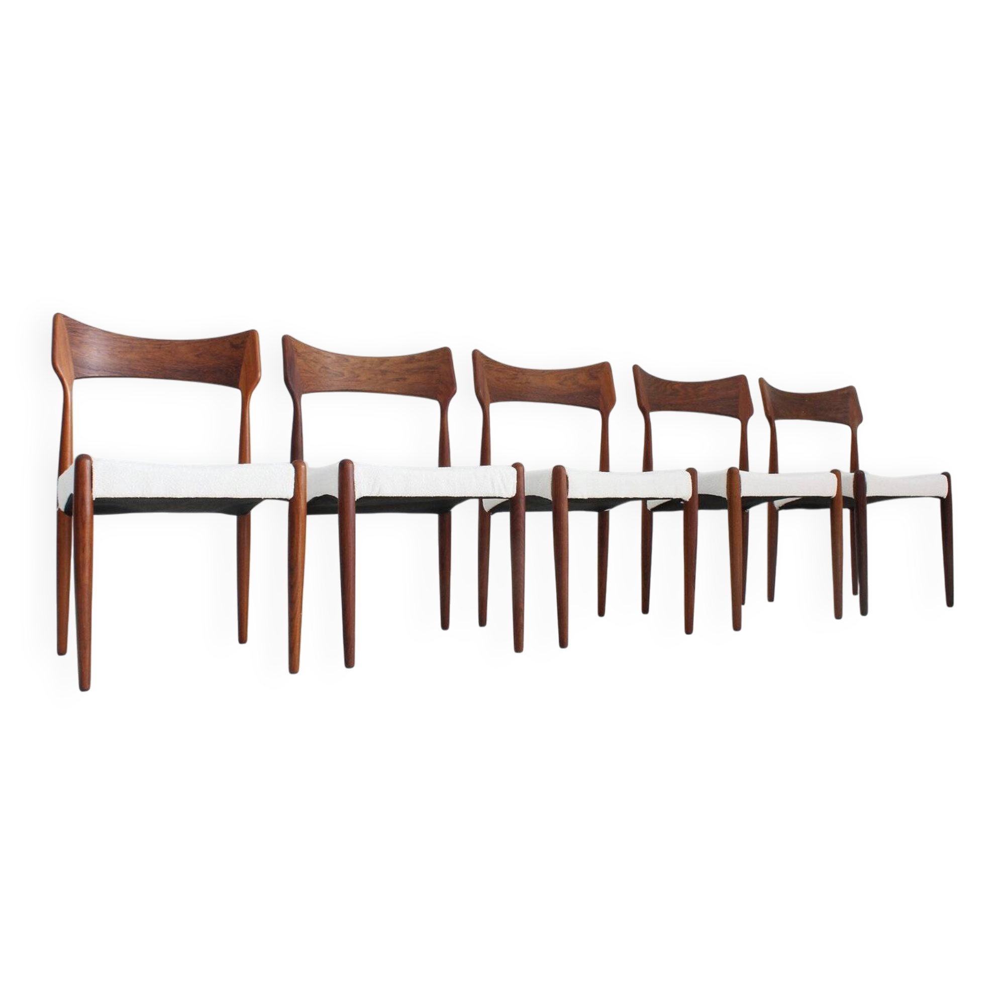 Set of vintage Danish dining chairs by Bernhard Pedersen, 1960s