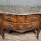 Louis XV style curved chest of drawers in marquetry circa 1880