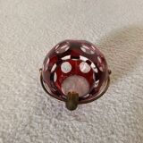 Ashtray in glass and brass 1960s