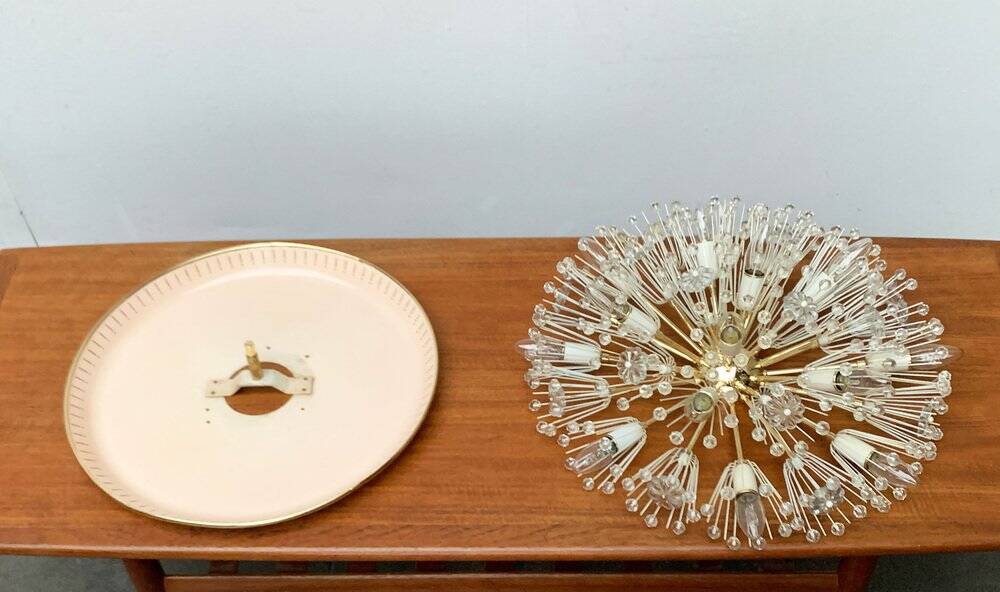 Austrian Flower Ceiling Lamp by Emil Stejnar for Rupert Nikoll, Vienna, Austria, 1950s