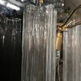 Murano glass tube tronchi sconces, 1980s, set of 2