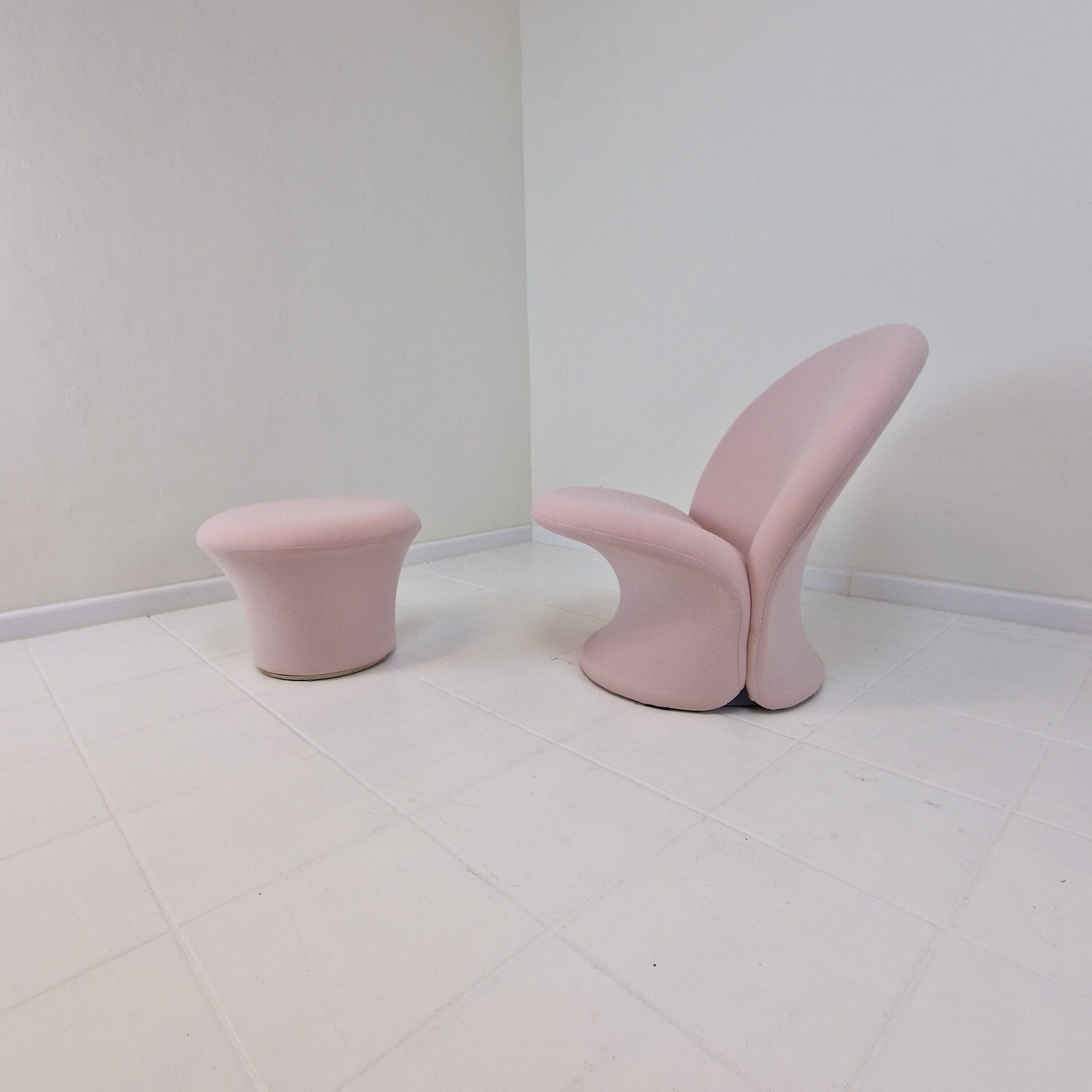 Model F572 Lounge Chair with Pouf by Pierre Paulin for Artifort, 1967