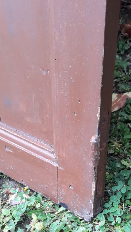 Porte vitrée H186,5xL98,5 de communication moulurée
