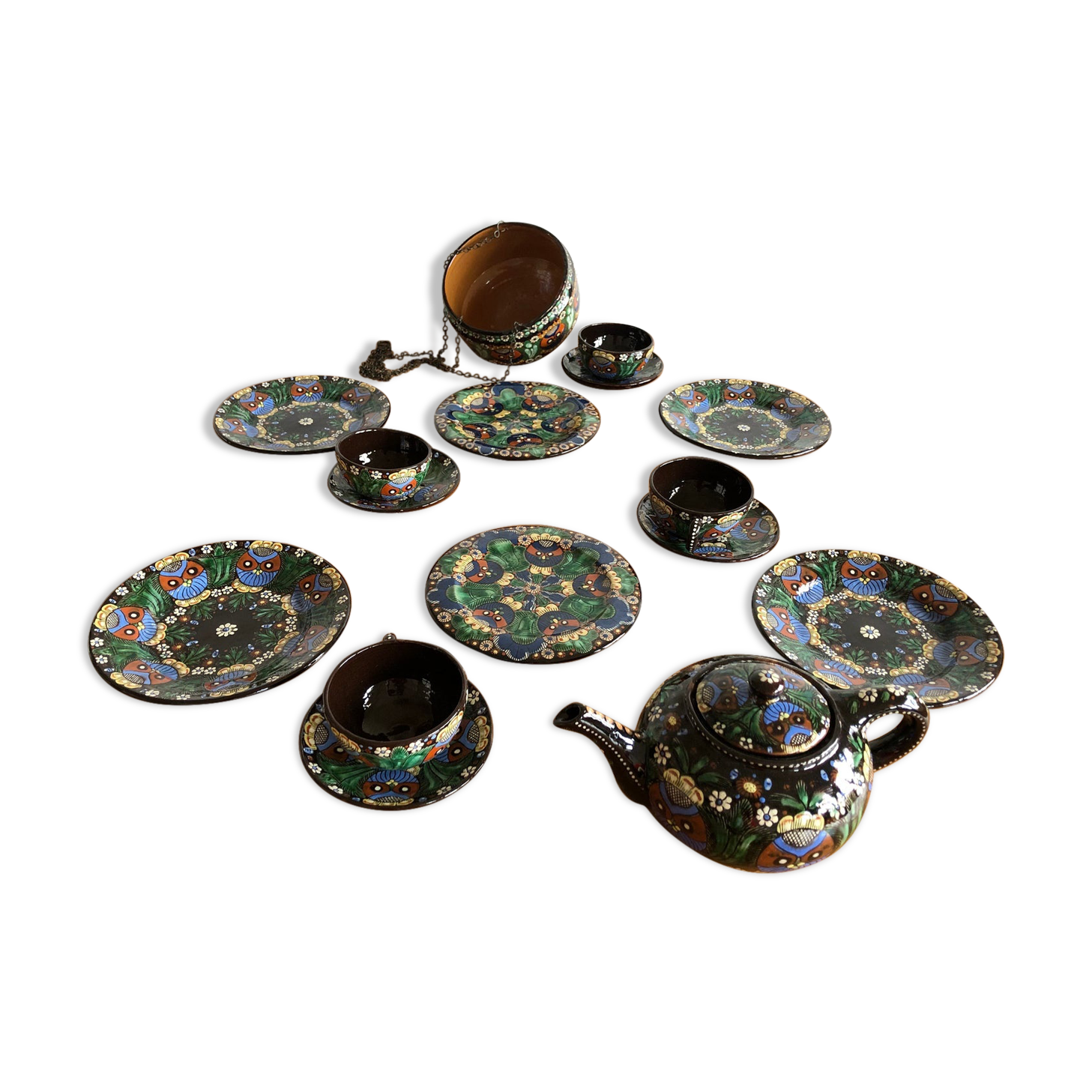 Heimberg 20th Swiss Ceramic Dessert and Coffee Service