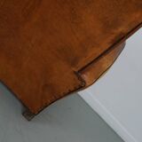Vintage French Cognac-Colored Leather Club Chair, 1950s