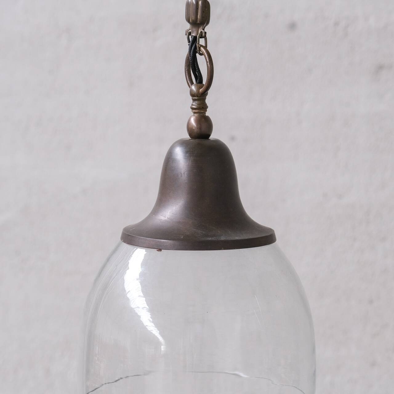 Clear Bell Shaped Antique Pendant Light