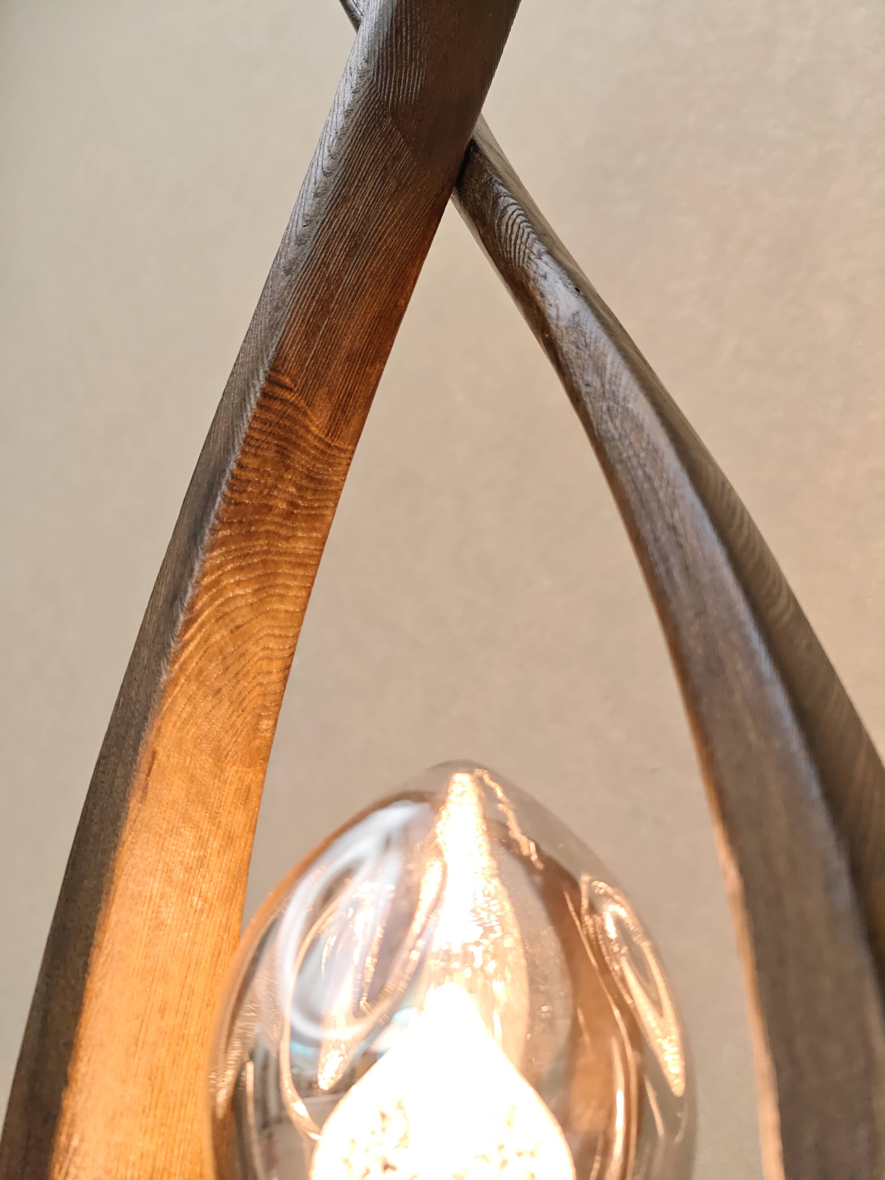 Abstract Wooden Standing Sculpture Floor Lamp by Flowlight Design Inifinity