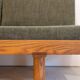 Pierre Chapo. "L09" three-seater bench in blonde elm. 1990s.