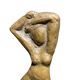 Bronze sculpture of a nude woman on a marble base, signed Patsoglo