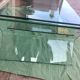 Table basse en verre courbe XXe