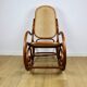 Rocking chair on runners, original light brown, 1970s - perfect like new