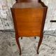 Antique Nightstand Louis XV Style Wood 3 Drawers + Vintage Case #
