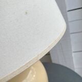 Earthenware lamp, fabric cable, fabric lampshade
