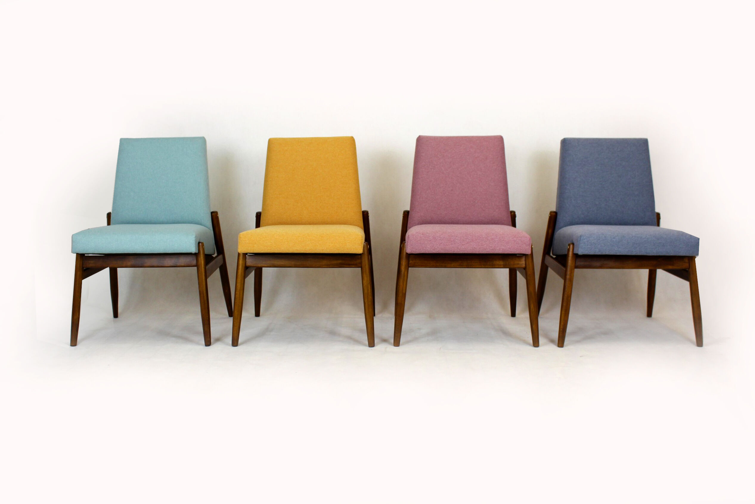 Beech Chairs from Zamojskie Fabryki Mebli, 1960s, Set of 4