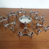 Candleholders by Ceasar Stoffi & Fritz Nagel for BMF, 1960s, Set of 9