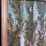 Vintage original landscape oil painting: Countryside nature wall art