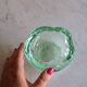 Daum green ashtray or empty pocket in bubbled glass