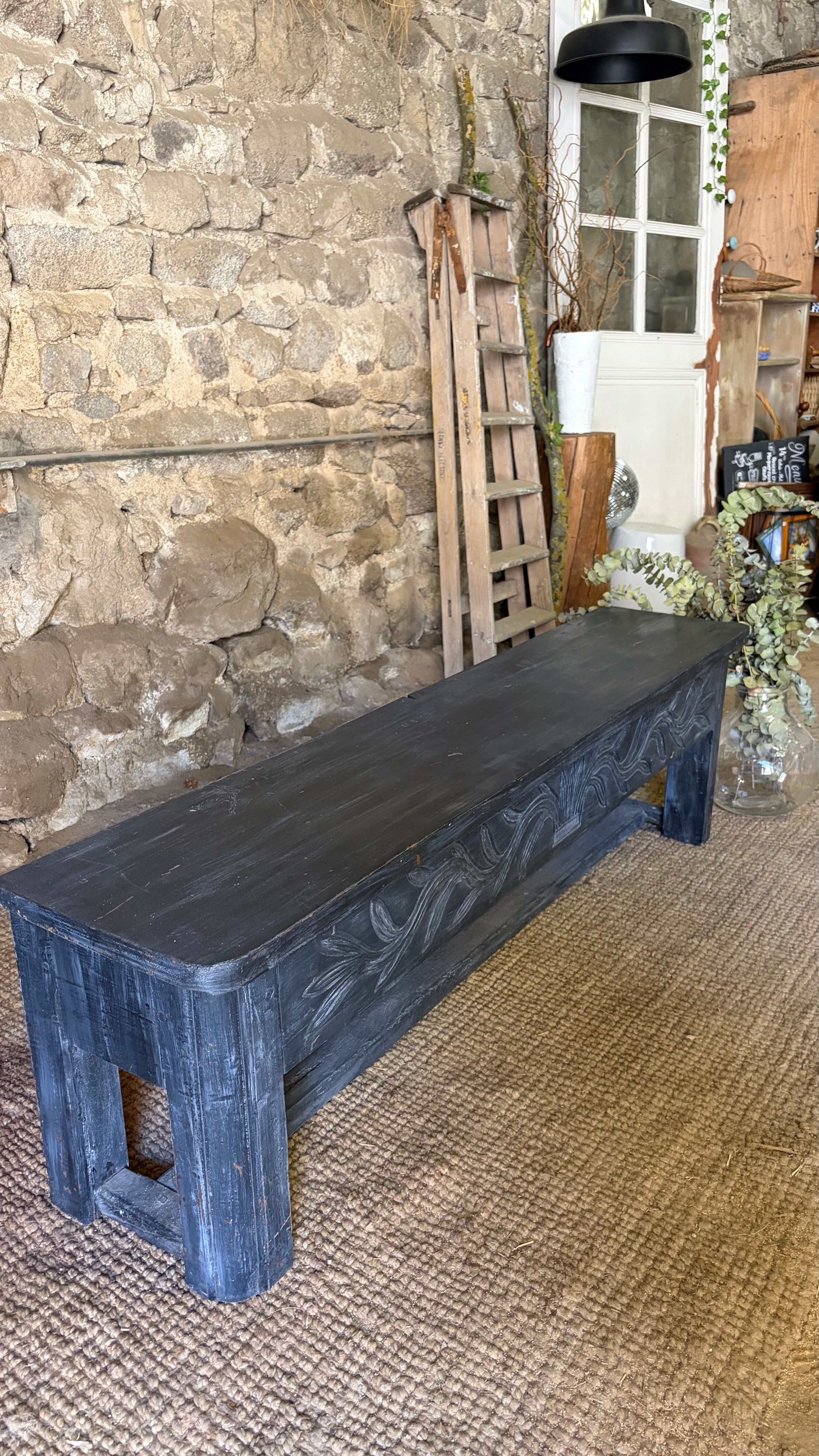 Carved bank chest
