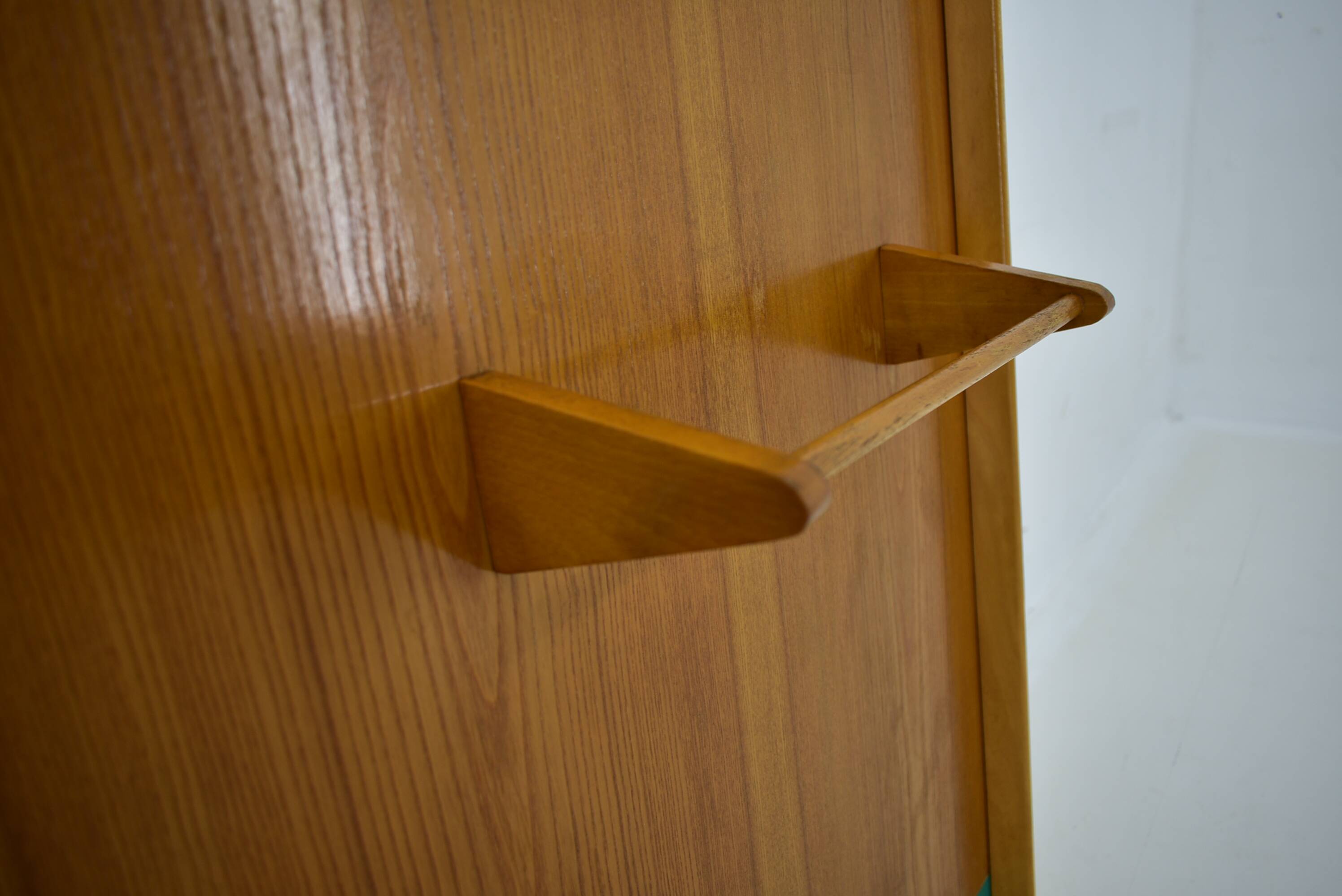 Mid-Century  Wall Mounted Coat Rack Czechoslovakia , 1970's