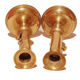 Pair of brass candle holders