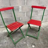 2 Chairs bistro brewery beer Moritz Pfaffenhoffen café folding terrace 1930