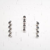 3 CHROME STEEL WALL LAMPS/CEILING LAMPS BY MOTOKO ISHII 70' YEARS STAFF PUBLISHER