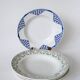 Lot of 5 mismatched soup plates Saint Amand and Moulins des Loups 1930