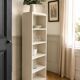 Renovated vintage 1950s library in beige.
