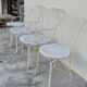 Garden furniture, two armchairs and two wrought iron chairs, period 1