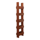 5-level shelf in Burmese teak