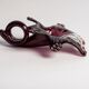 Murano ashtray in somerso glass with purple flower, Italy, 1970s