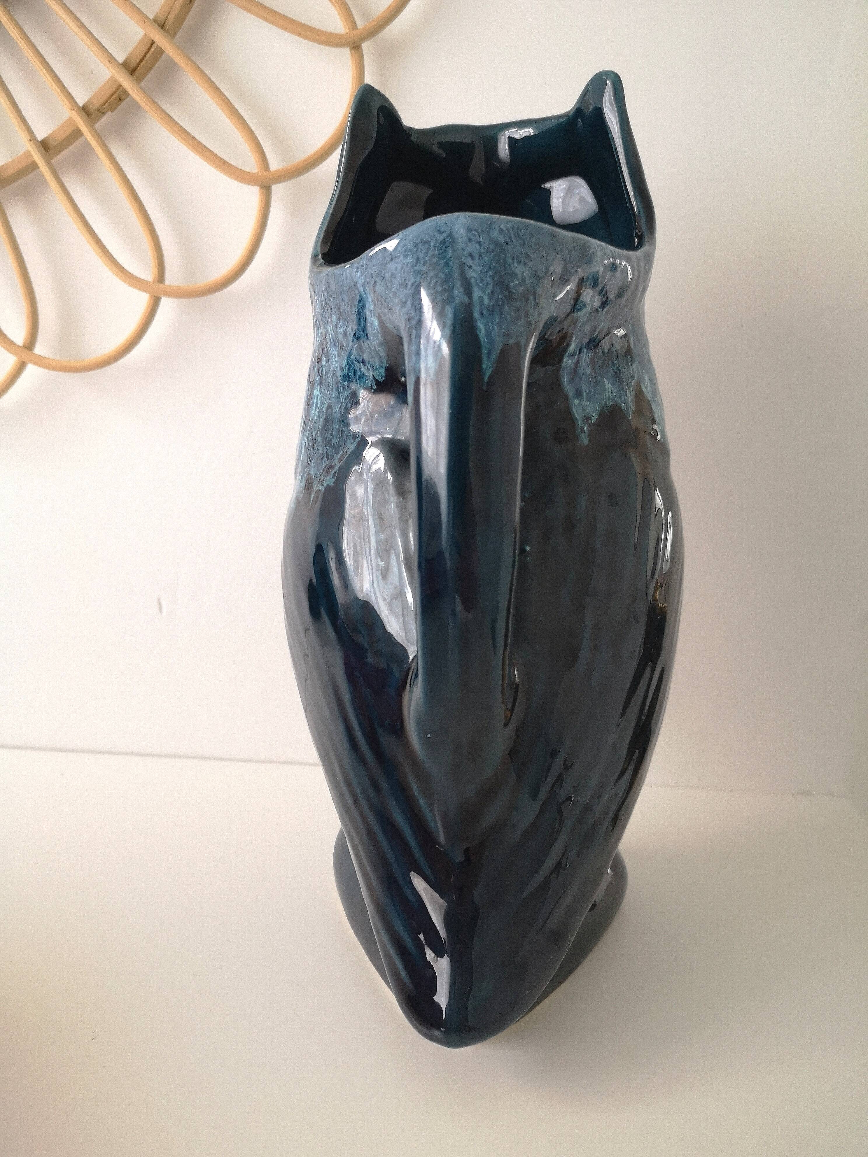 Pitcher, zoomorphic decanter owl vintage owl