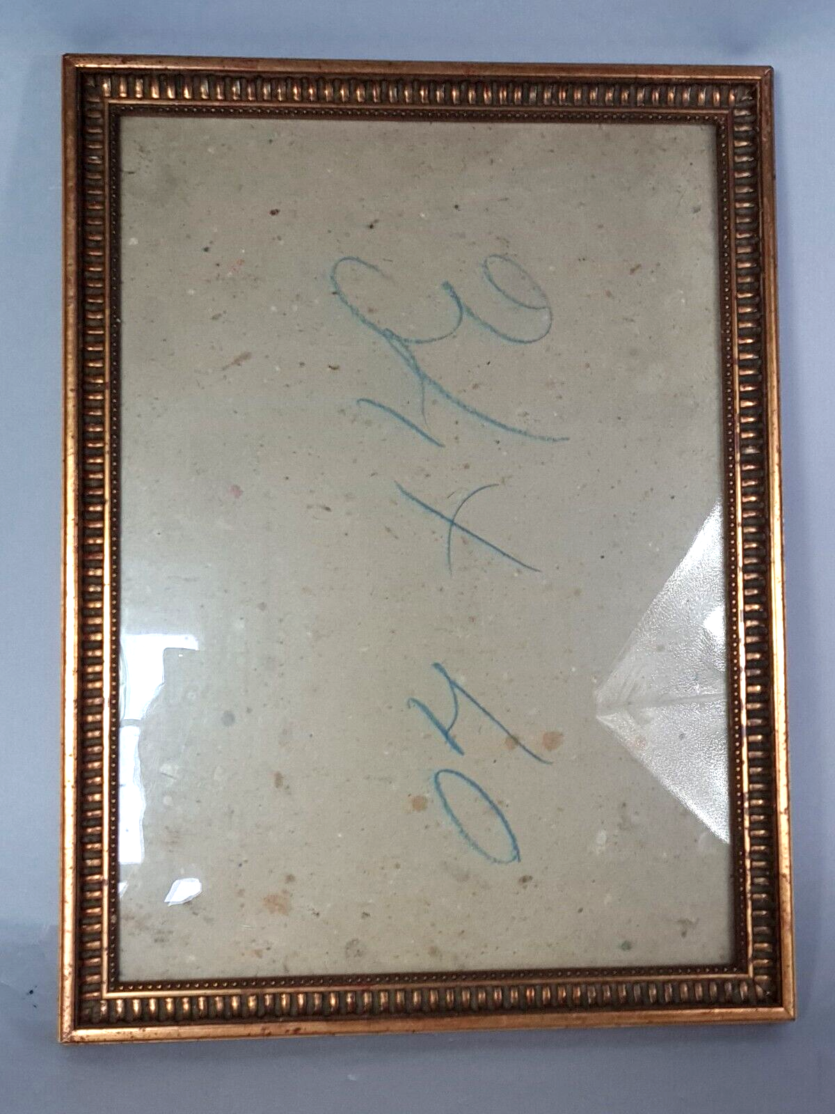 Old frame with channels foliage 39x28 cm wood original gilding stucco +glass SB172